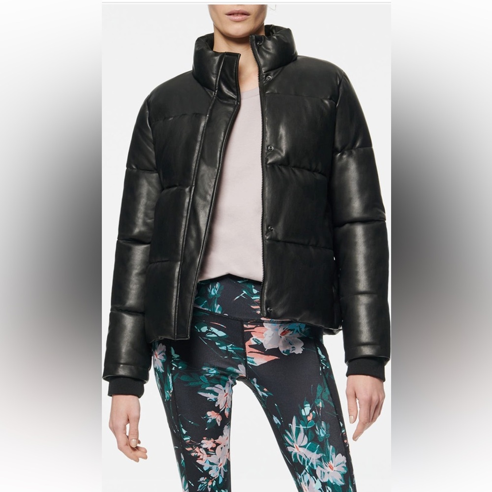Marc New York Faux Leather Puffer Jacket